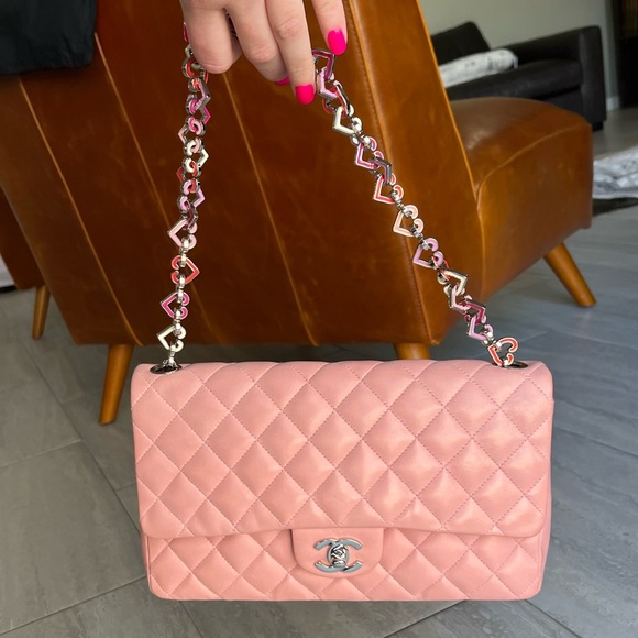 CHANEL Handbags - RARE CHANEL HEARTS FLAP BAG